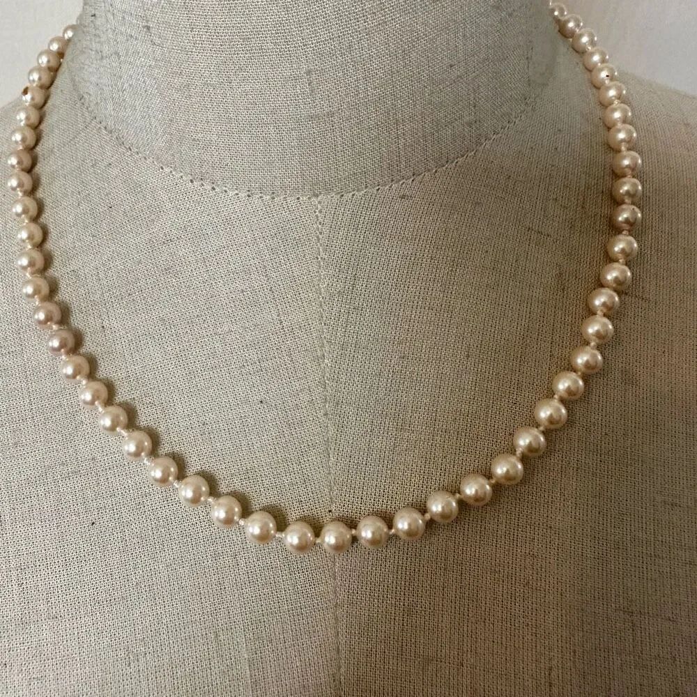 Monet faux pearl necklace